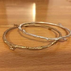 Tree branch design bracelet set